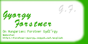 gyorgy forstner business card